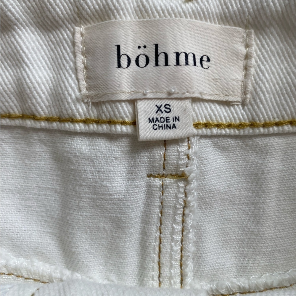 Bohme Ivory High Waisted Jean Skirt Womens Size xs - Picture 3 of 4